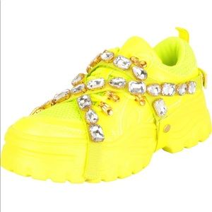 Neon Yellow Ugly Dad Sneakers